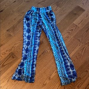 Printed palazzo flare pant
